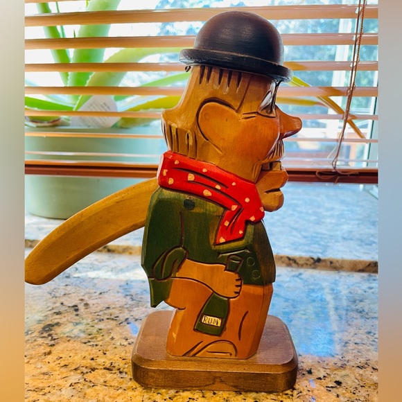 Vintage - Wooden Hand Carved Nutcracker Hobo - Picture 3 of 9